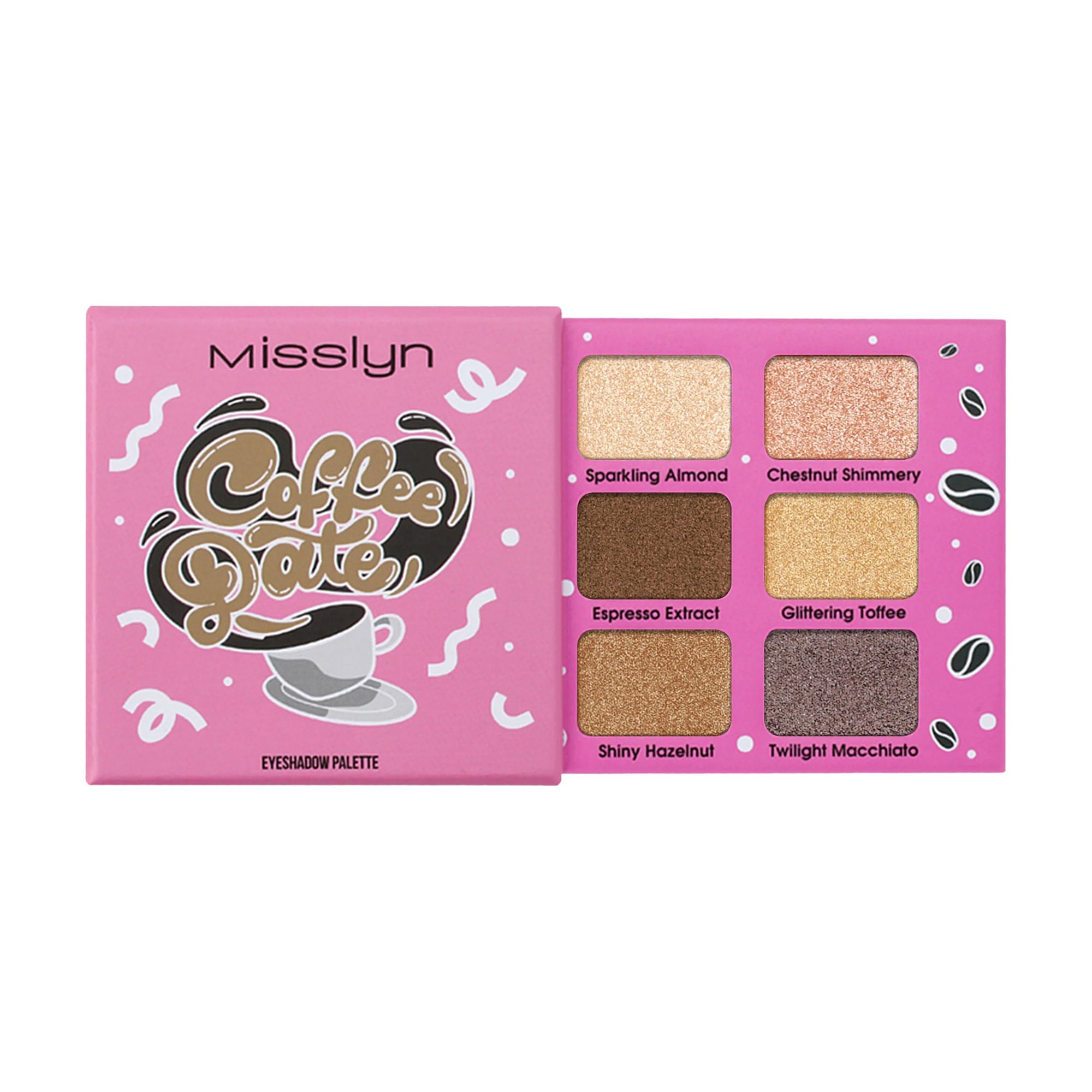 Палетка тіней для повік Misslyn Coffee Date Eyeshadow Palette 3 Cappuccino Dream, 7 г