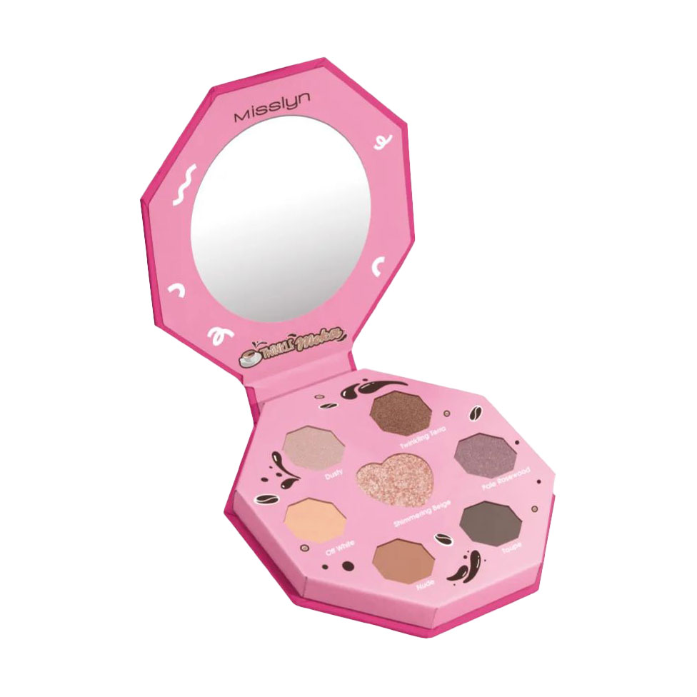 Палетка тіней для повік Misslyn Twinkle Moka Eyeshadow Palette 1 Toffee Moka, 5.5 г