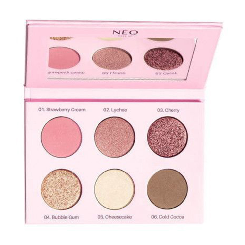 Палетка тіней для повік NEO Make Up Eyeshadow Palette, Rose, 9 г