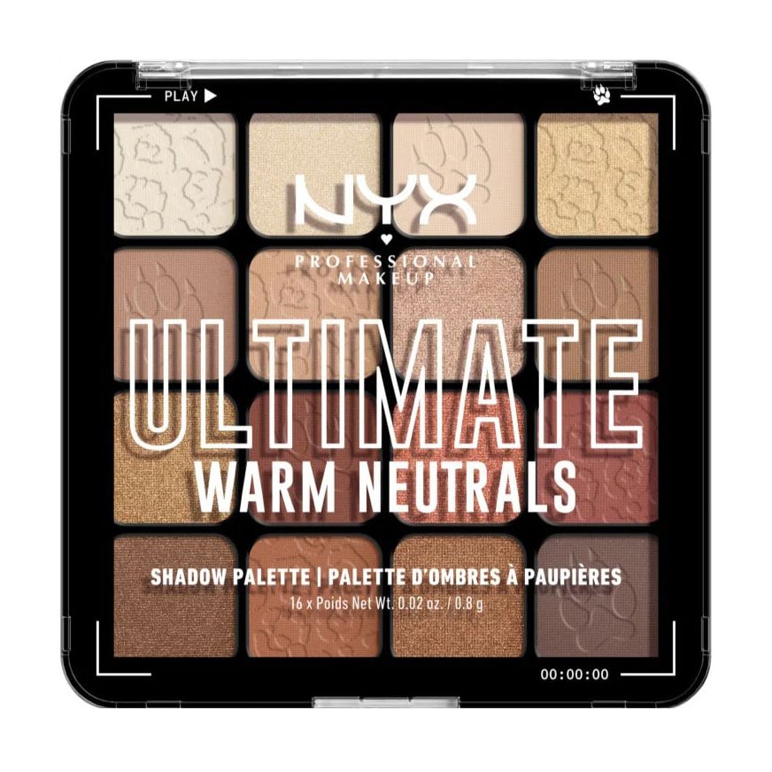 Палетка тіней для повік NYX Professional Makeup Ultimate Shadow Palette 16 відтінків, Warm Neutrals, 12.8 г