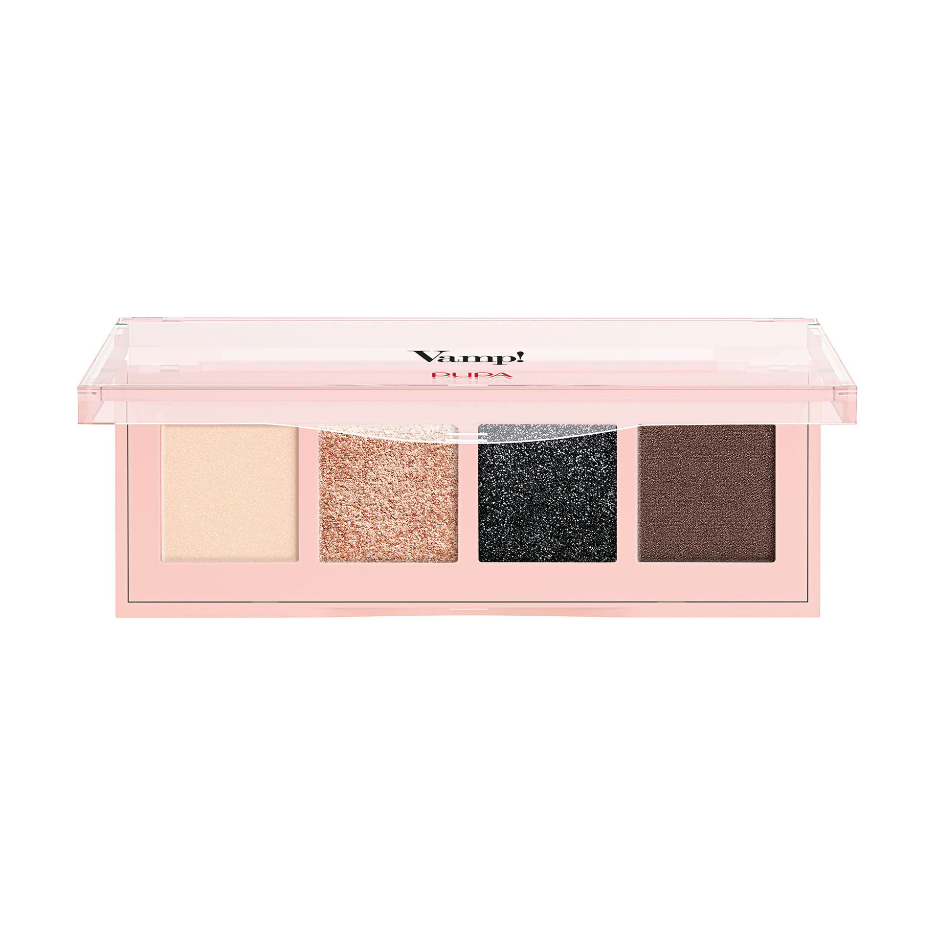 Палетка тіней для повік Pupa Vamp! Palette 4 Ombretti, 06 Deep Nude, 5.2 г