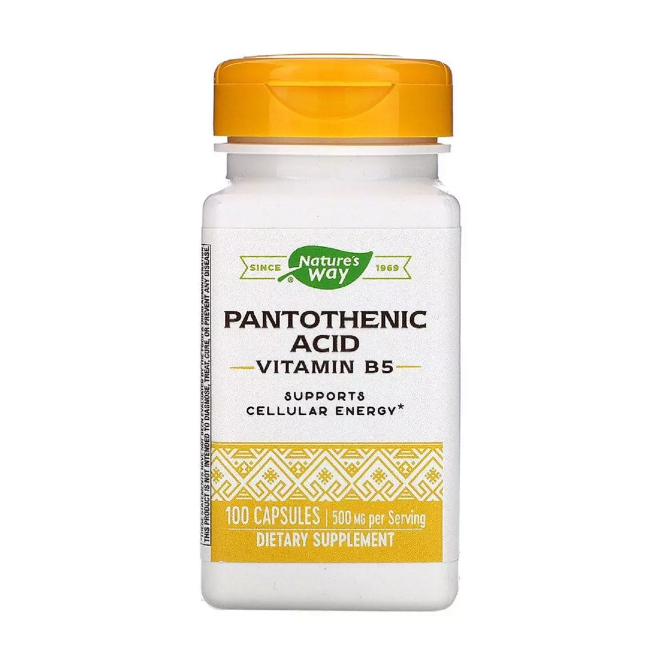Пантотенова кислота Nature's Way Pantothenic Acid 500 мг, 100 капсул
