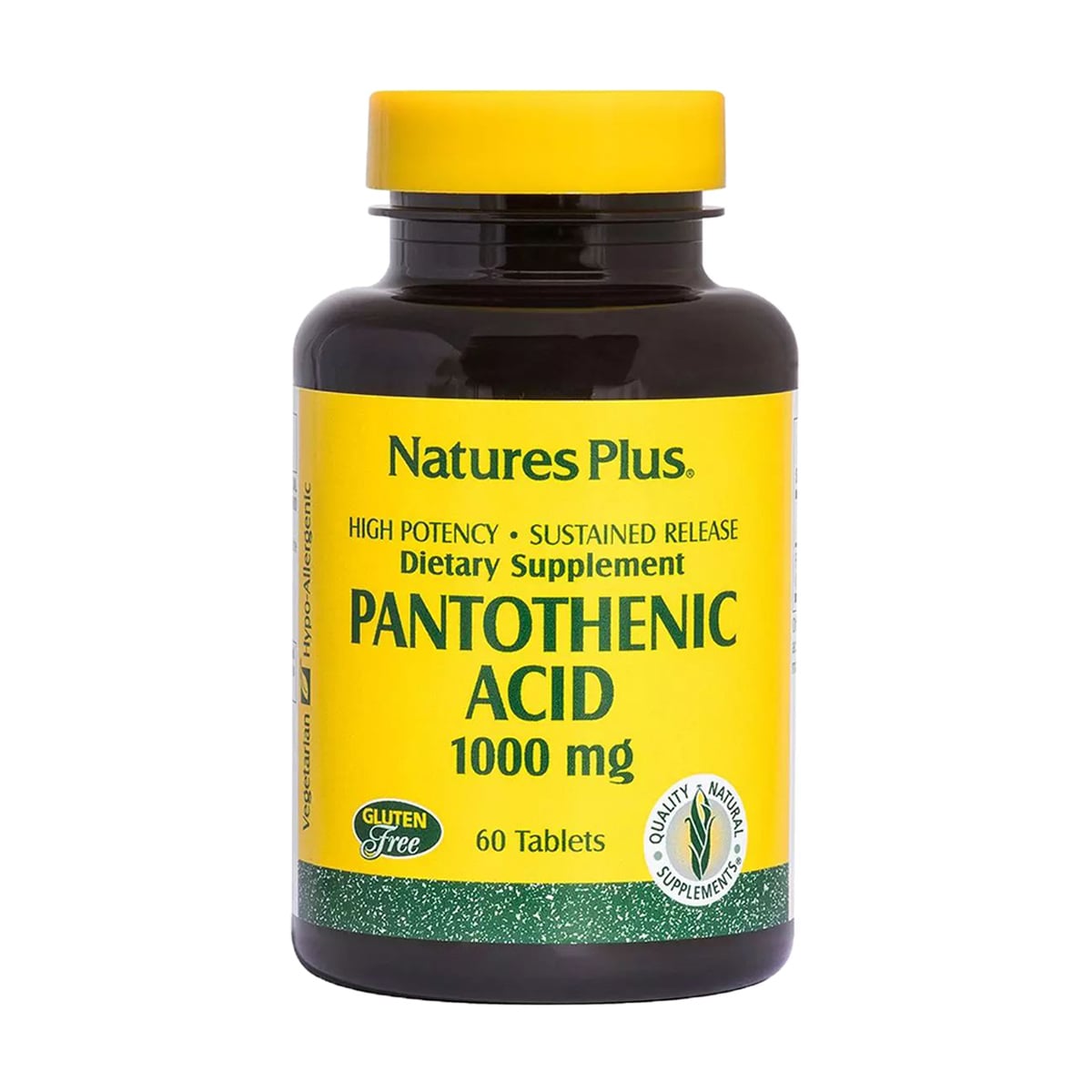 Пантотенова кислота (Вітамін B5) NaturesPlus Pantothenic Acid 1000 мг, 60 таблеток