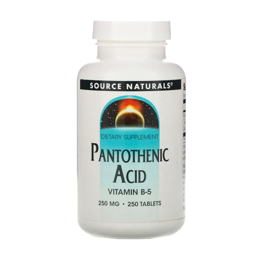 Пантотенова кислота (Вітамін B5) Source Naturals Pantothenic Acid 250 мг, 250 таблеток