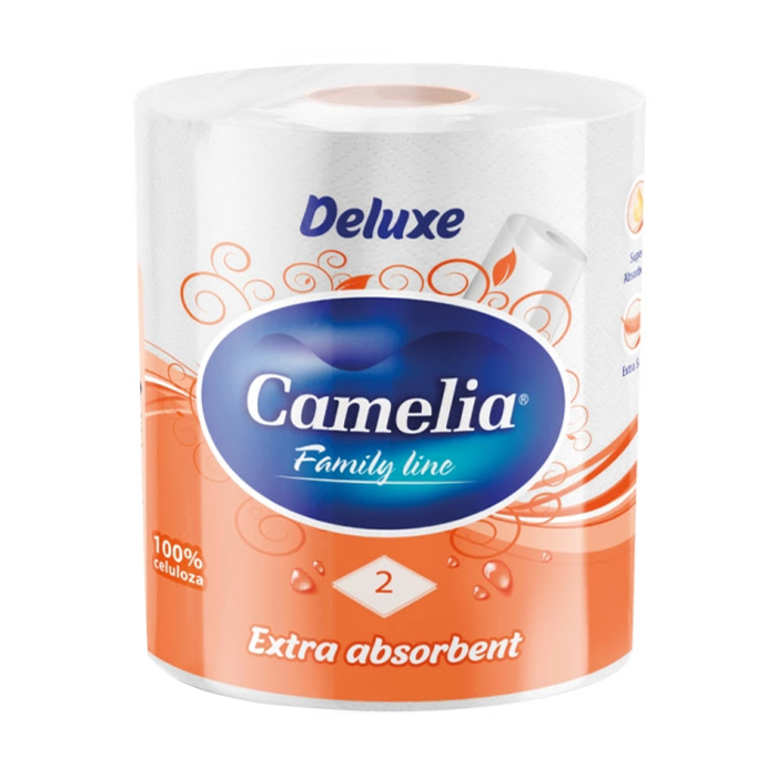 Паперовий рушник Camelia Deluxe білий, 2-шаровий, 156 відривів, 1 шт