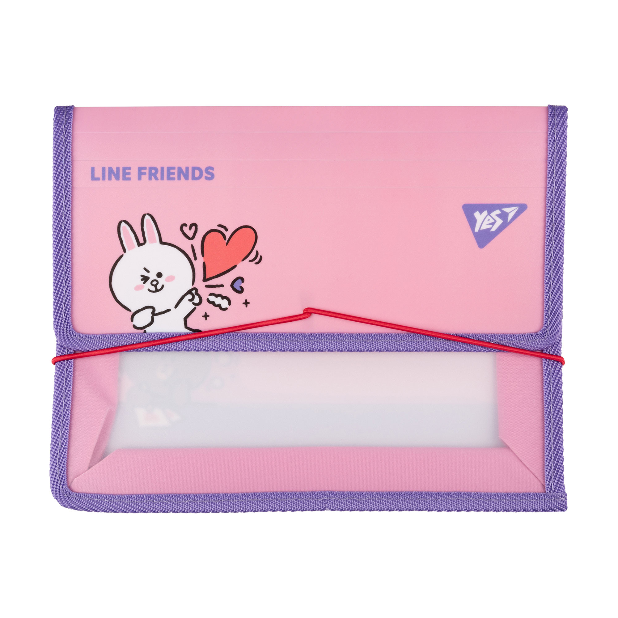 Папка для зошитів YES Line Friends Cony В5 пластикова, на резинці