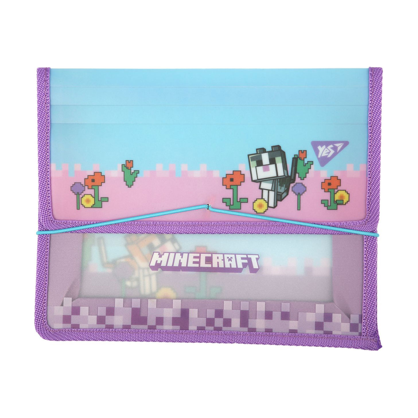 Папка для зошитів YES Minecraft Spring В5 пластикова, на резинці (492308)