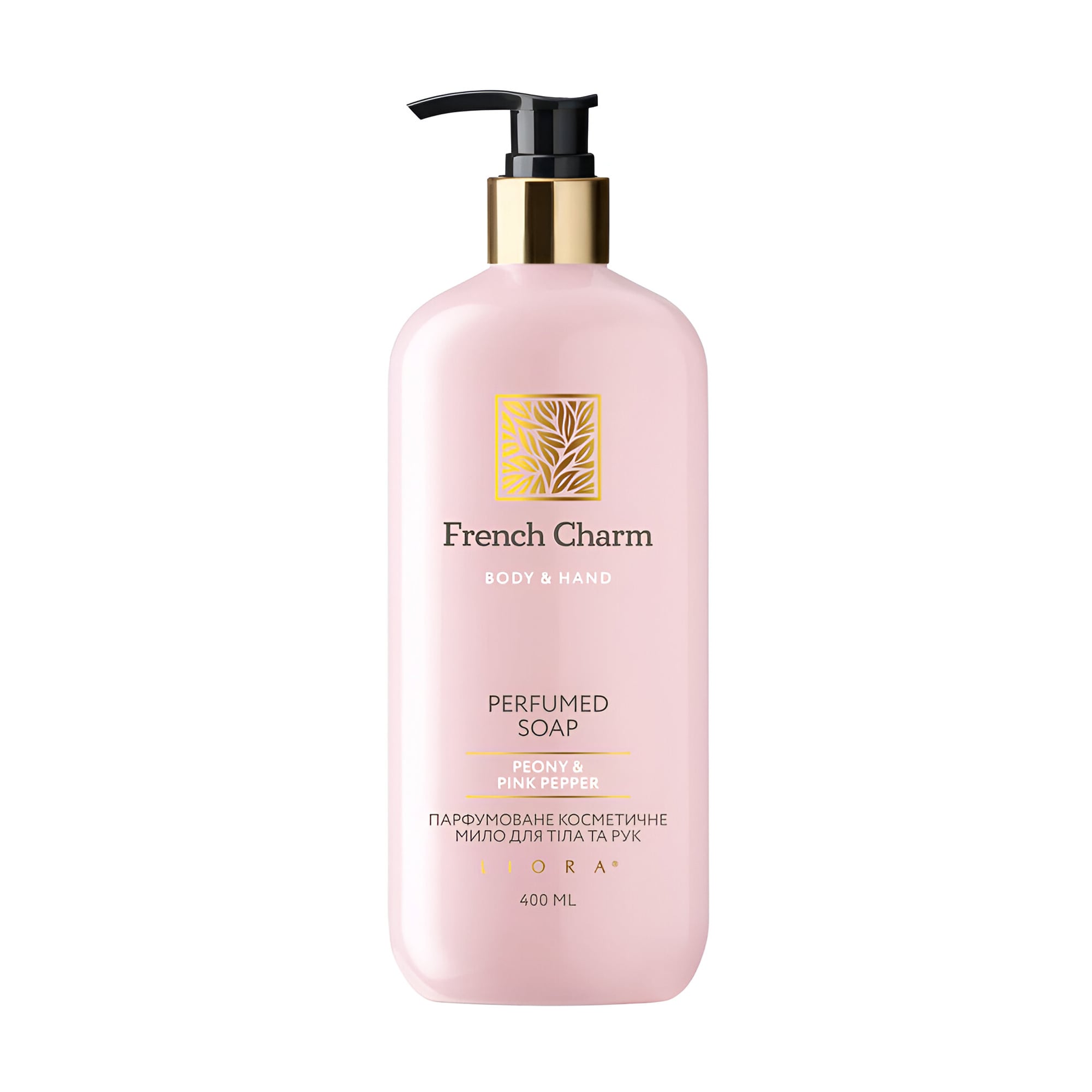 Парфумоване мило для рук та тіла Liora French Charm Perfumed Soap, Peony &amp; Pink Pepper, 400 мл