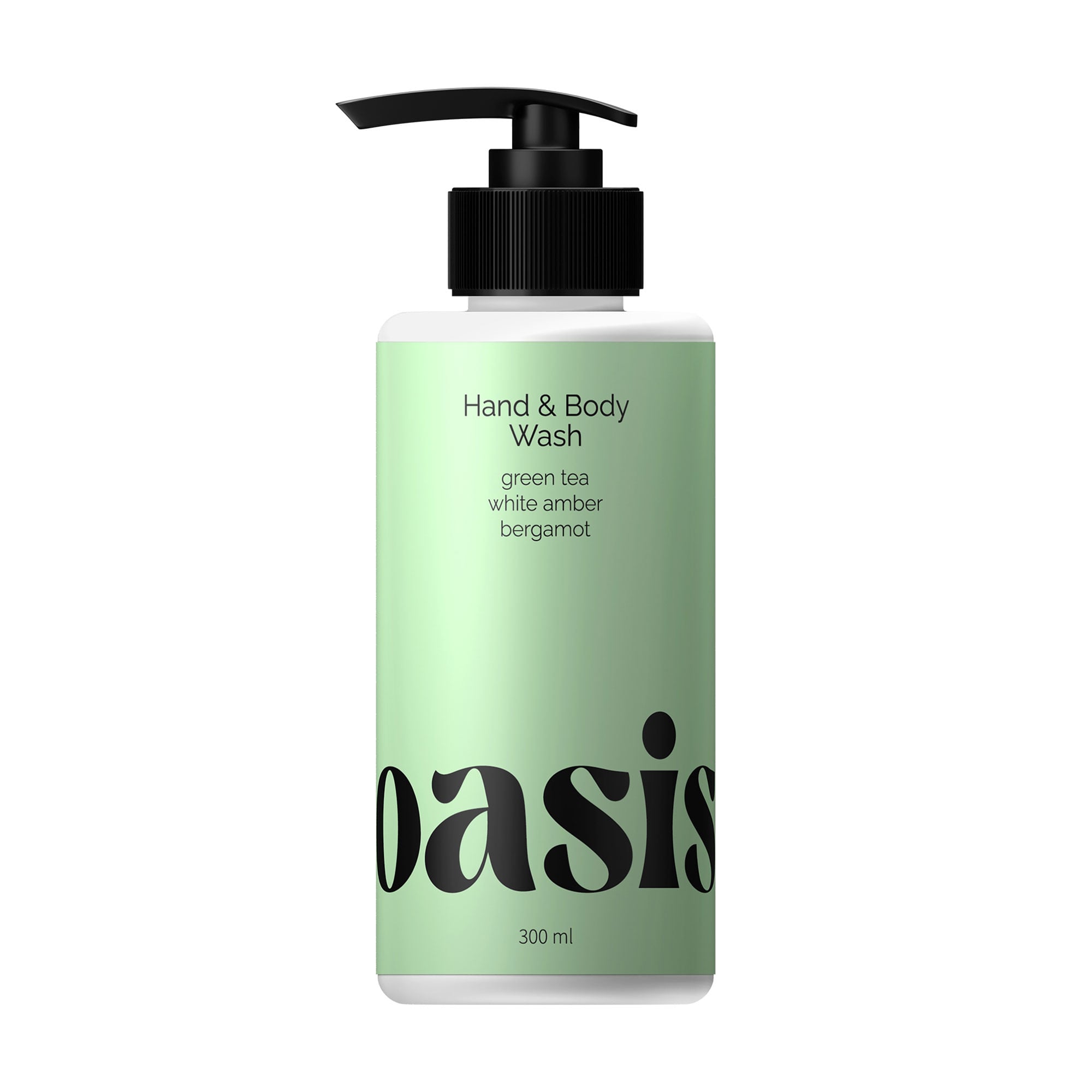 Парфумований гель для душу Oasis Green Tea White Amber Bergamot Hand &amp; Body Wash, 300 мл