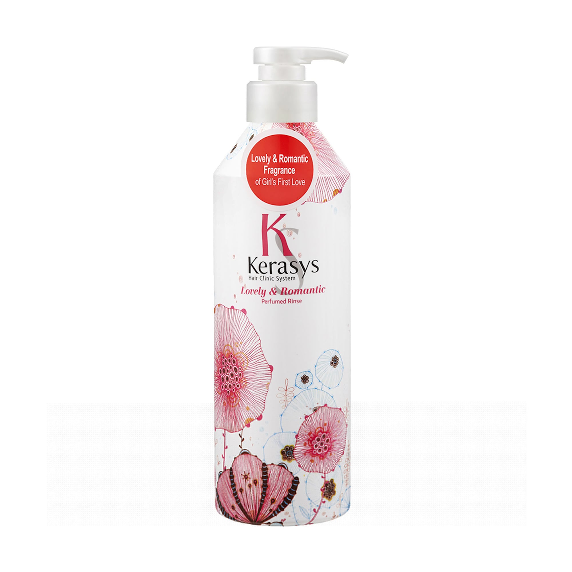 Парфумований кондиціонер KeraSys Lovely &amp; Romantic Perfumed Rince для пошкодженого волосся, 600 мл