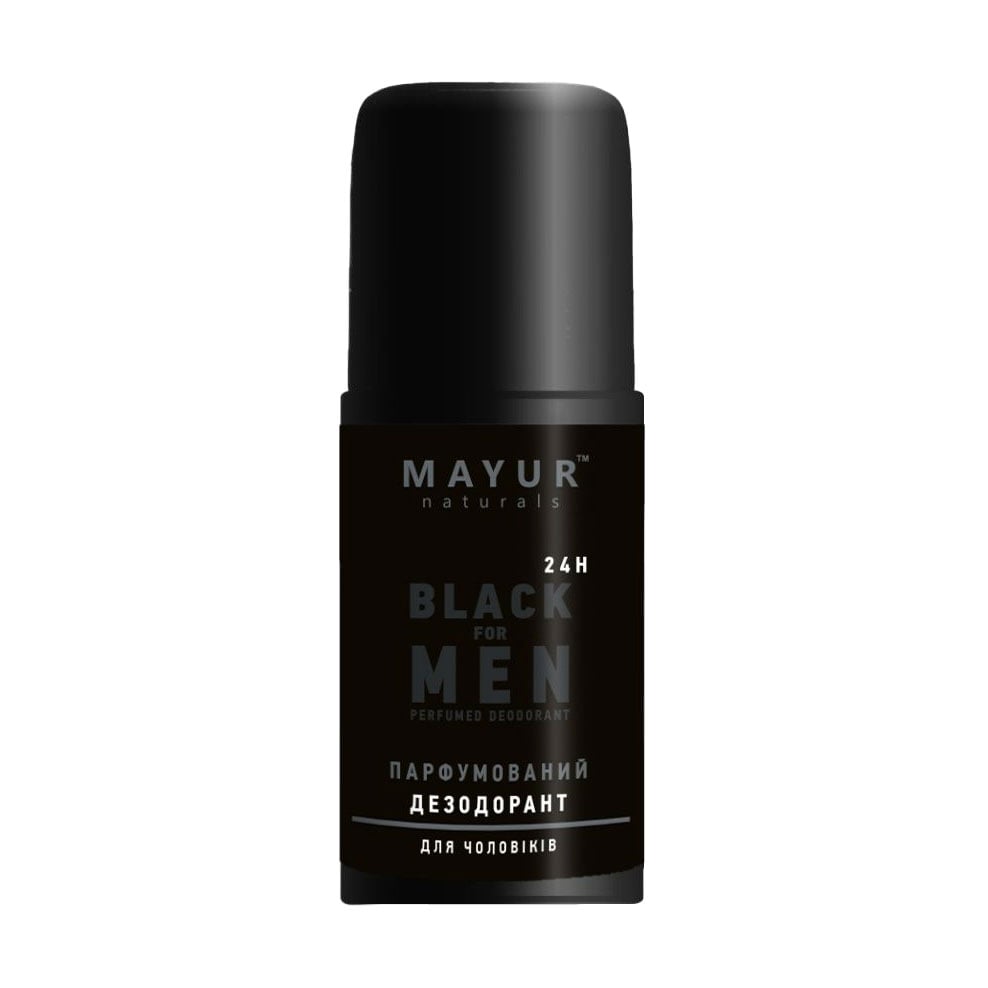 Парфумований кульковий дезодорант Mayur Black For Men чоловічий, 50 мл