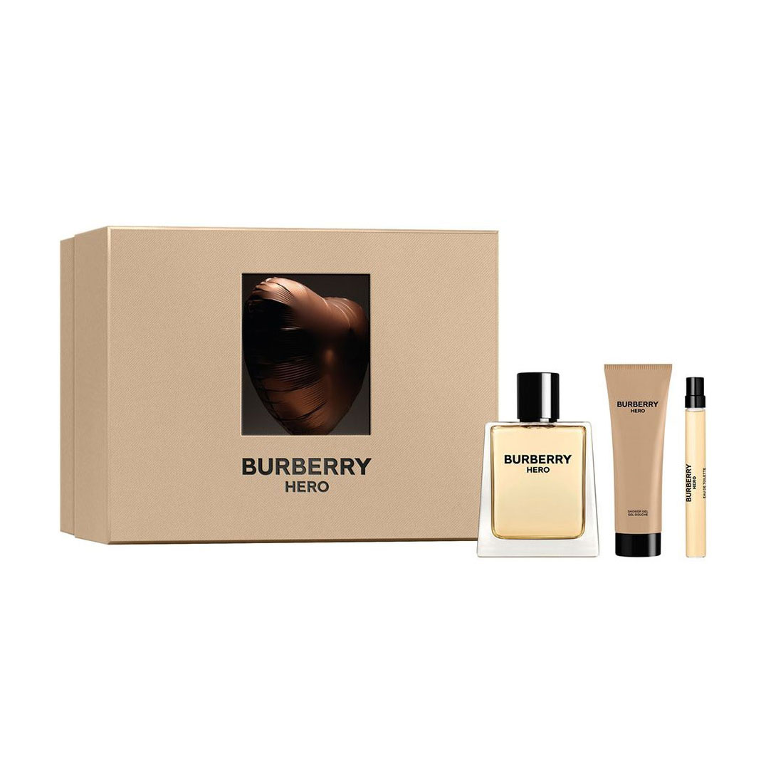 Парфумований набір чоловічий Burberry Hero (туалетна вода, 10 мл + туалетна вода, 100 мл + гель для душу, 75 мл)