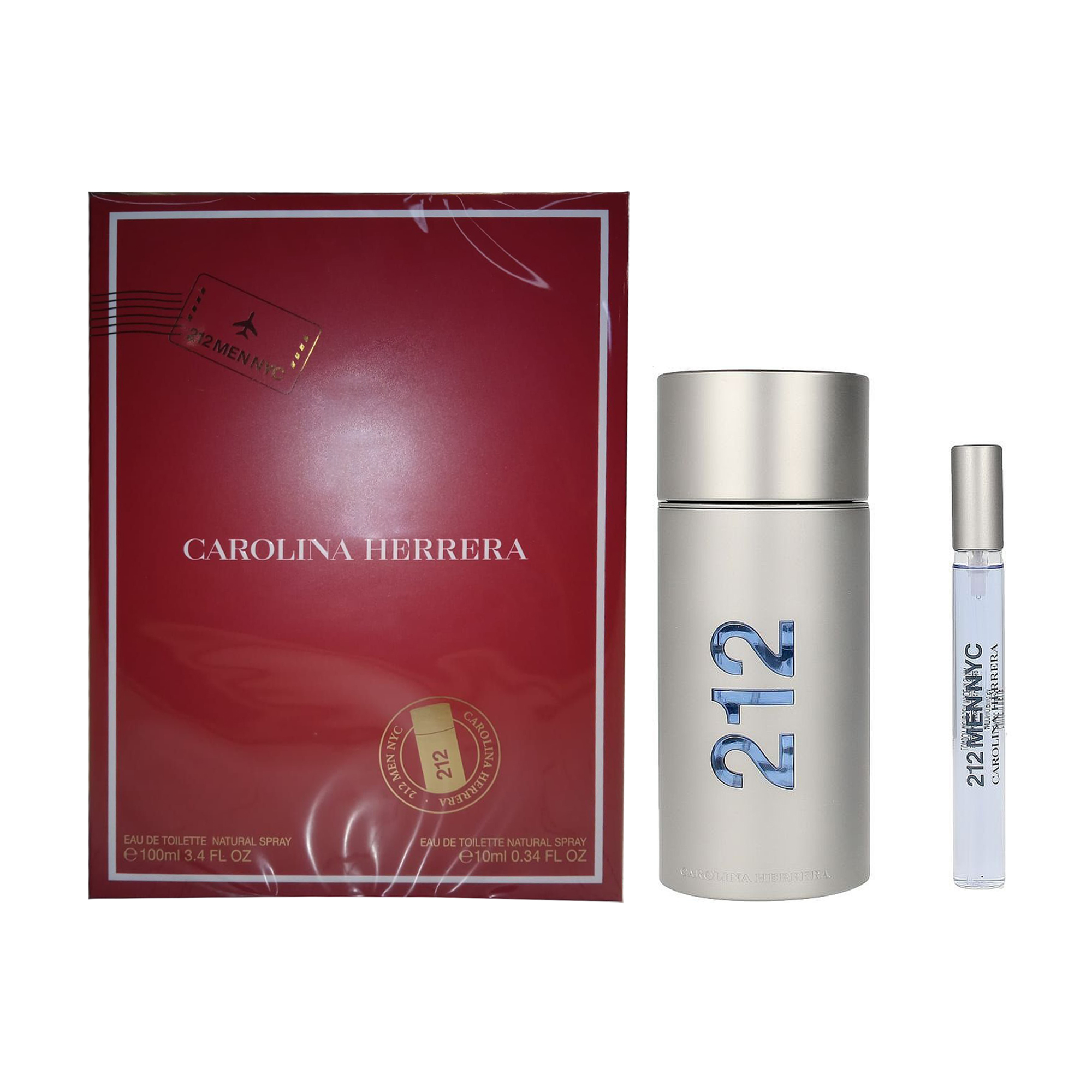 Парфумований набір чоловічий Carolina Herrera 212 Men NYC (туалетна вода, 100 мл + туалетна вода, 10 мл)