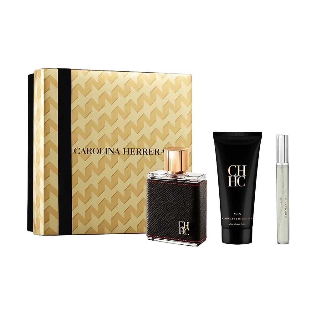 Парфумований набір чоловічий Carolina Herrera CH Men Set (туалетна вода, 100 мл + бальзам після гоління, 100 мл + туалетна вода, 10 мл)