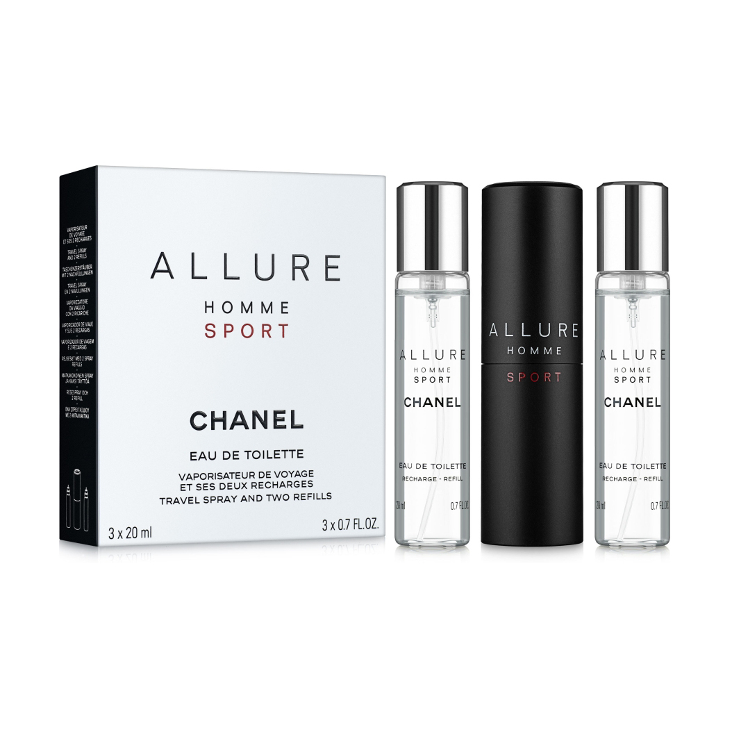 Парфумований набір чоловічий Chanel Allure Homme Sport (туалетна вода, 20 мл + змінний блок, 2*20 мл)