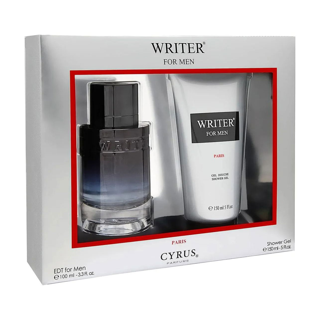 Парфумований набір чоловічий Cyrus Parfums Writer (парфумована вода, 100 мл + гель для душу, 150 мл)