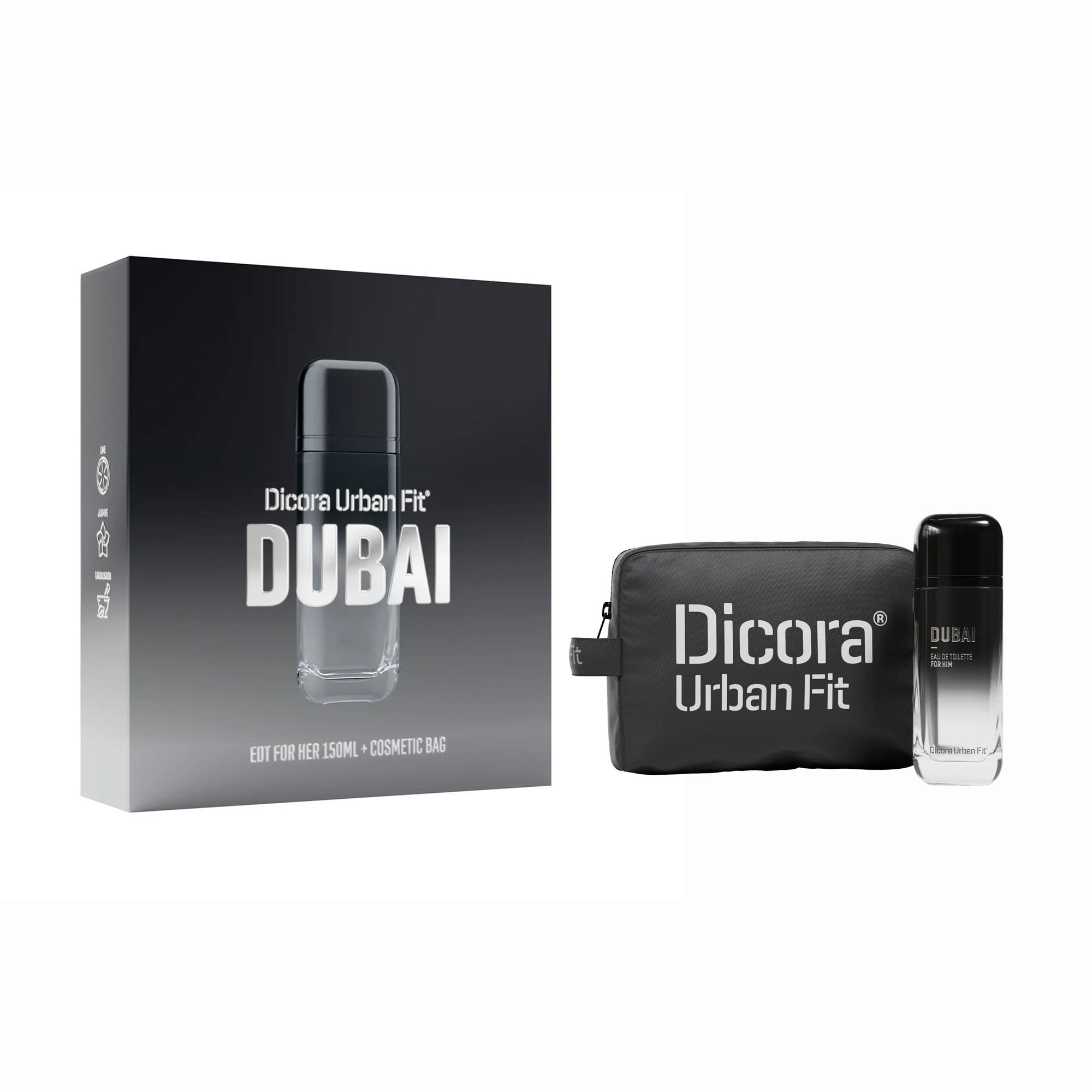 Парфумований набір чоловічий Dicora Urban Fit Dubai (туалетна вода, 150 мл + косметичка)