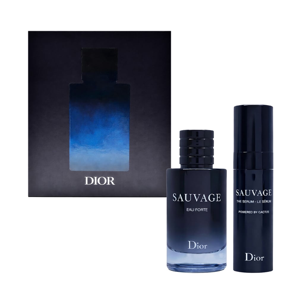 Парфумований набір чоловічий Dior Sauvage Eau Forte (парфуми, 10 мл + сироватка для обличчя, 5 мл)