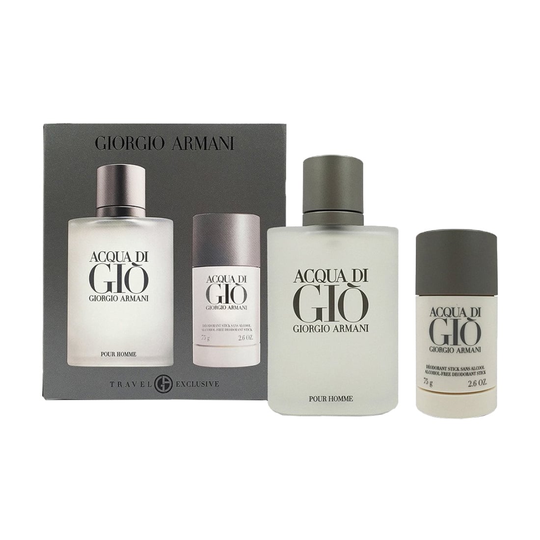 Парфумований набір чоловічий Giorgio Armani Acqua di Gio Pour Homme (туалетна вода, 100 мл + дезодорант-стік, 75 мл)
