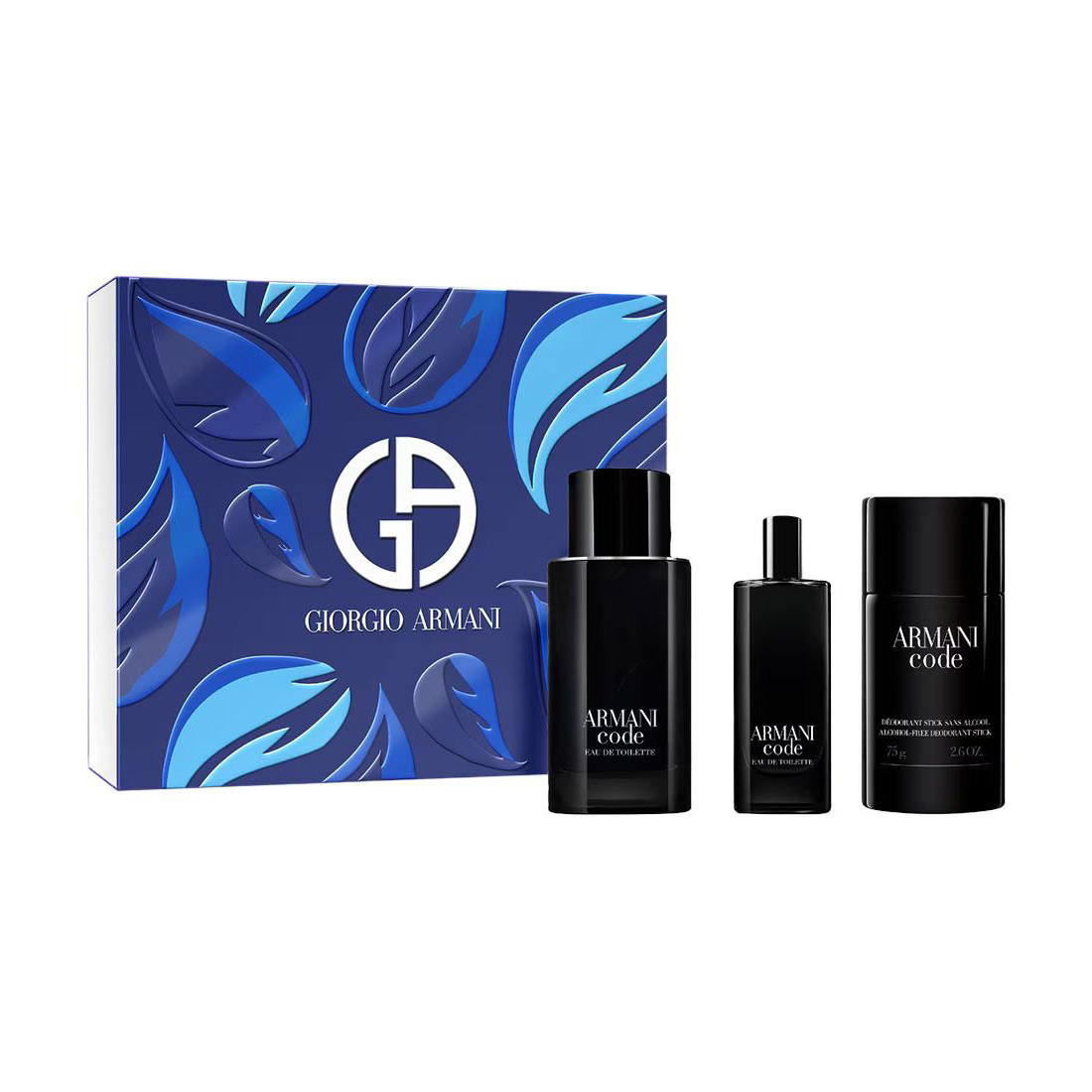 Парфумований набір чоловічий Giorgio Armani Armani Code (туалетна вода, 75 мл + дезодорант, 75 г + туалетна вода, 15 мл)