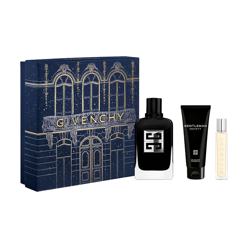Парфумований набір чоловічий Givenchy Gentleman Society (парфумована вода, 100 мл + гель для душу, 75 мл + парфумована вода, 12.5 мл)