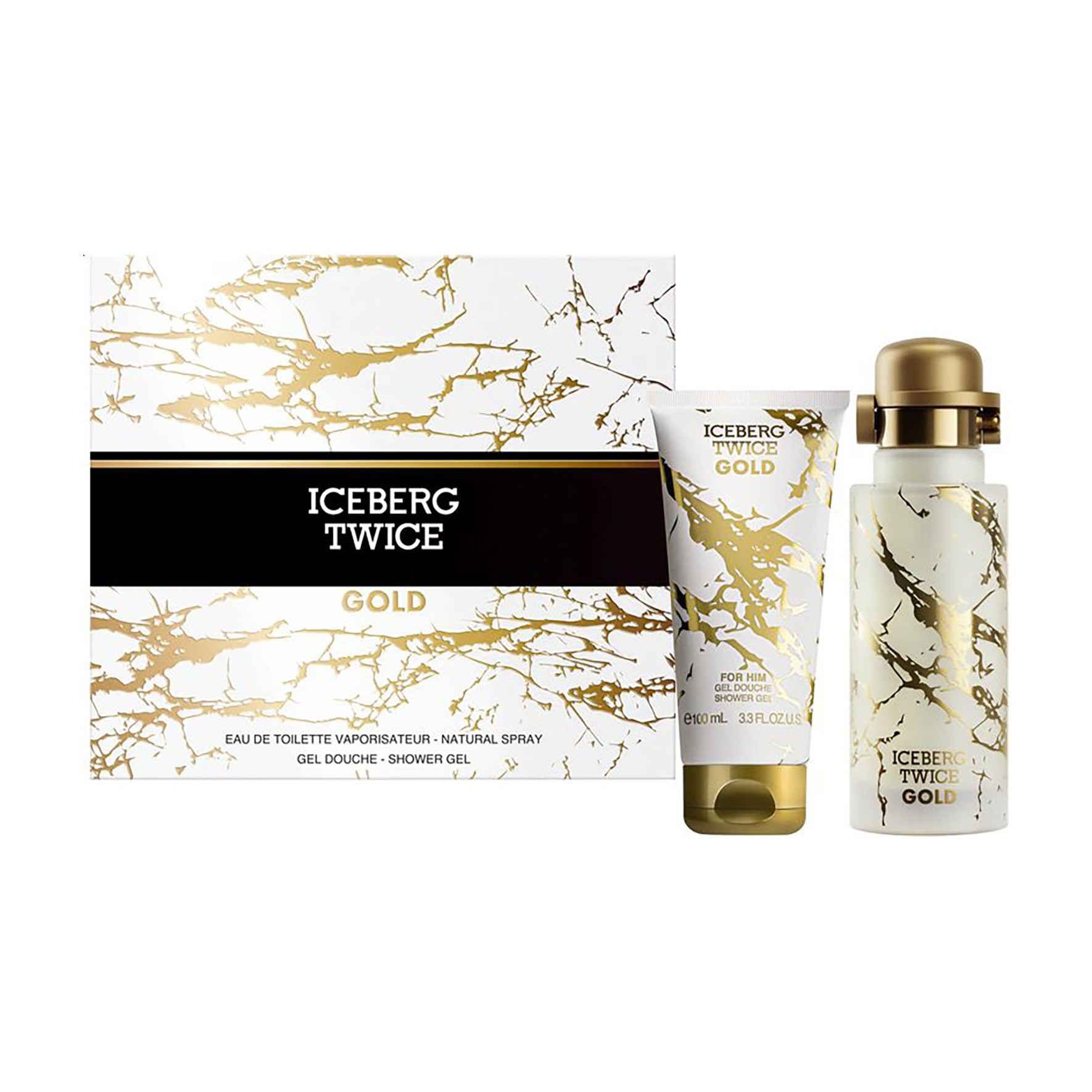 Парфумований набір чоловічий Iceberg Twice Gold (туалетна вода, 125 мл + гель для душу, 100 мл)
