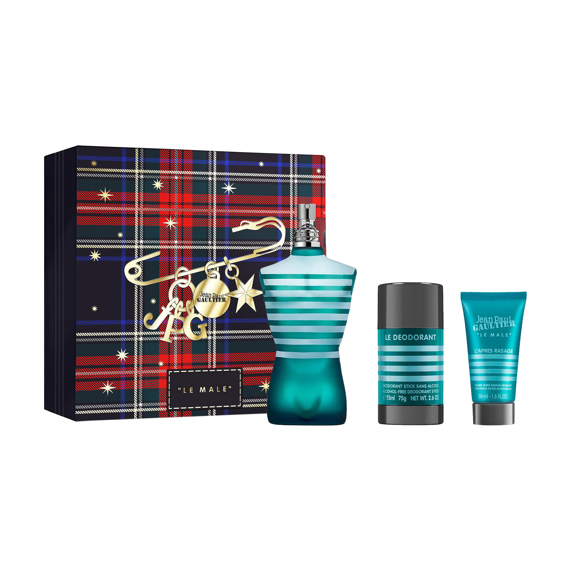 Парфумований набір чоловічий Jean Paul Gaultier Le Male Set (туалетна вода, 125 мл + бальзам після гоління, 50 мл + дезодорант-стік, 75 мл)