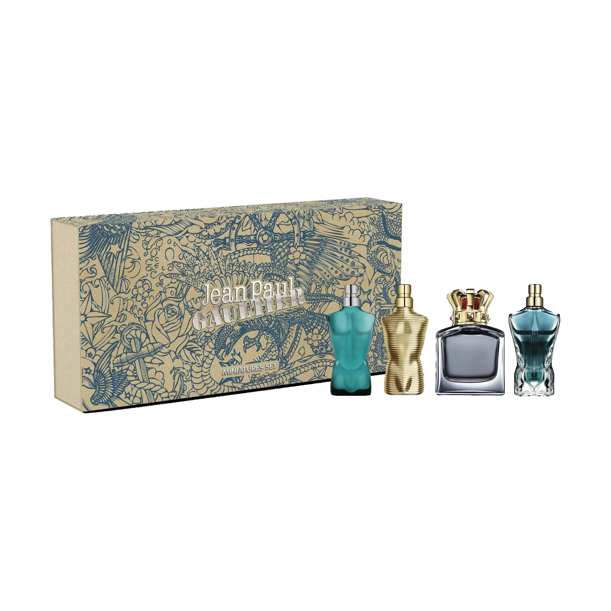 Парфумований набір чоловічий Jean Paul Gaultier Masculine Miniature Set (Le Male, 7 мл + Scandal, 7 мл + Le Male Elixir, 7 мл + Beau, 7 мл)