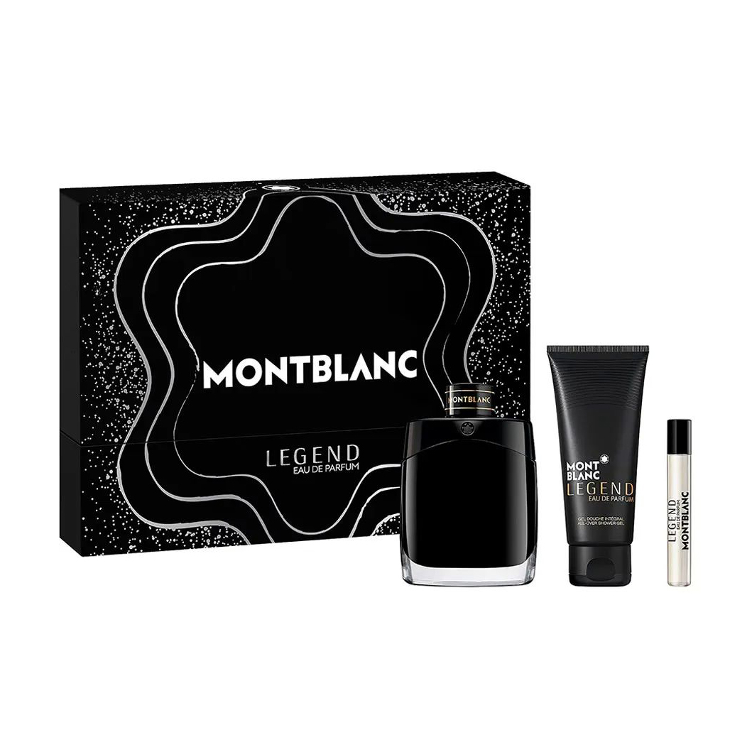 Парфумований набір чоловічий Montblanc Legend (парфумована вода, 100 мл + гель для душу, 100 мл + парфумована вода, 7.5 мл)