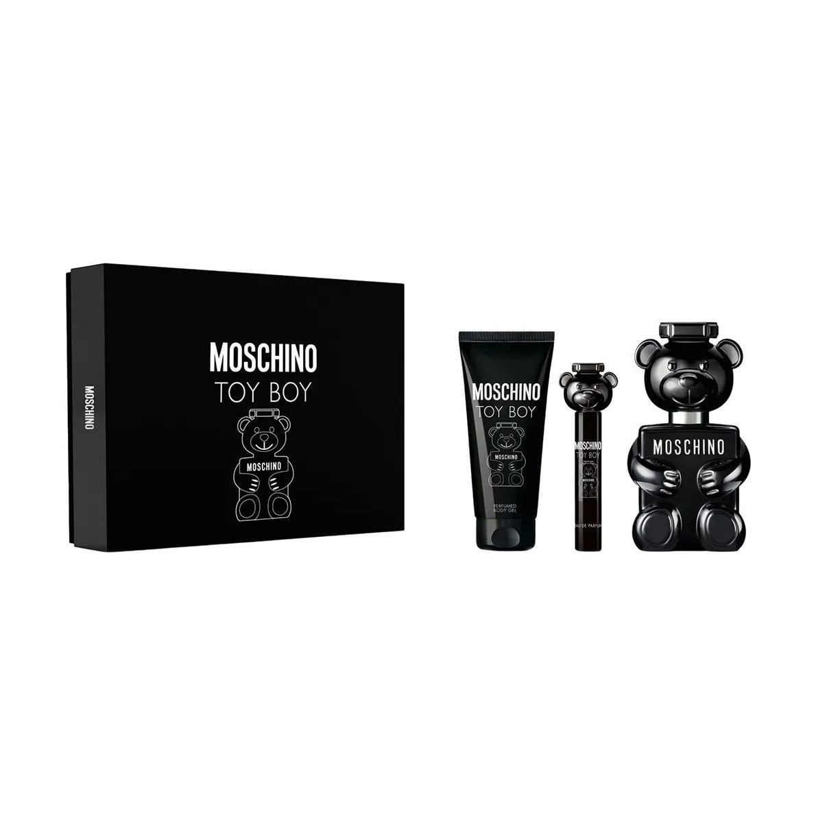 Парфумований набір чоловічий Moschino Toy Boy Set (парфумована вода, 100 мл + парфумована вода, 10 мл + гель для душу, 100 мл)