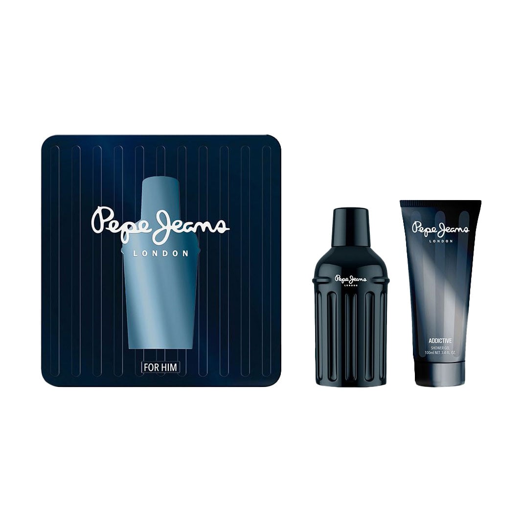 Парфумований набір чоловічий Pepe Jeans Addictive (гель для душу, 100 мл + парфумована вода, 100 мл)