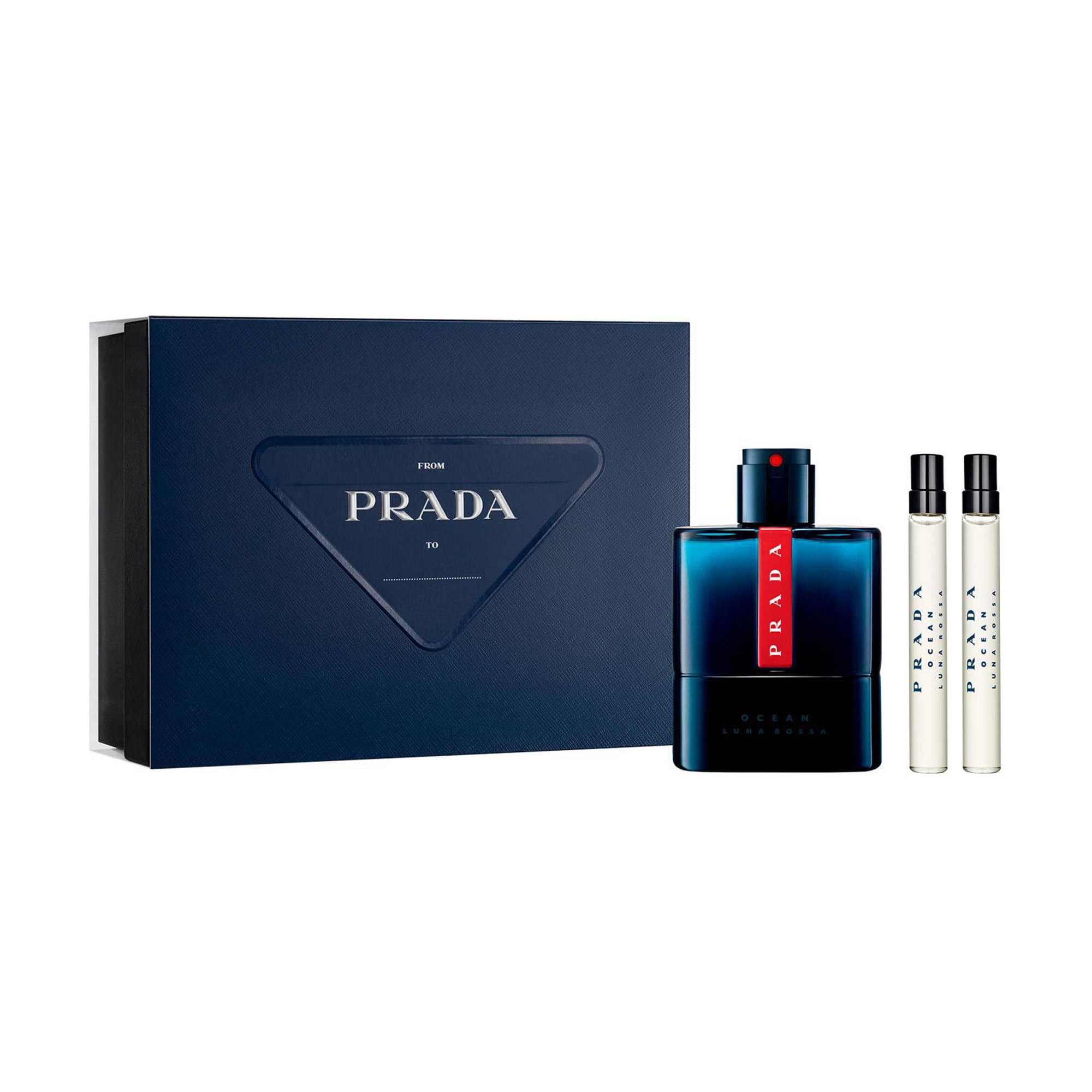 Парфумований набір чоловічий Prada Luna Rossa Ocean Pour Homme Giftset (туалетна вода, 100 мл + туалетна вода, 2*10 мл)