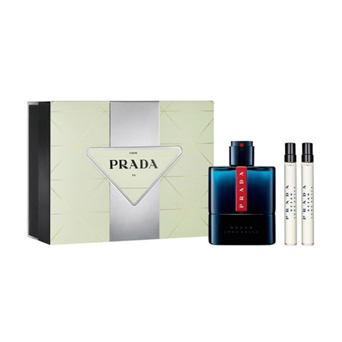 Парфумований набір чоловічий Prada Luna Rossa Ocean (туалетна вода, 100 мл + туалетна вода, 2*10 мл)