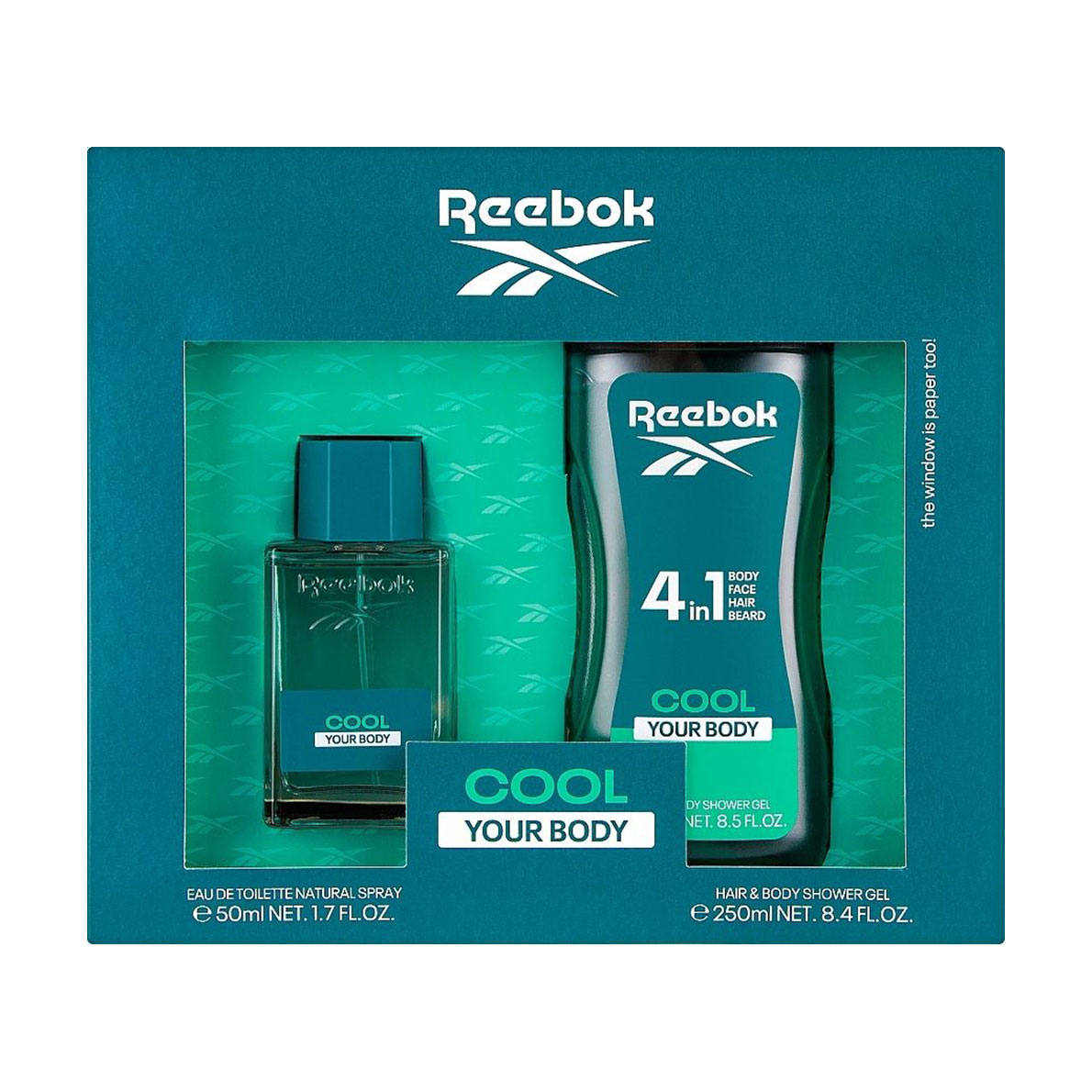 Парфумований набір чоловічий Reebok Cool Your Body (туалетна вода, 50 мл + гель для душу, 250 мл)