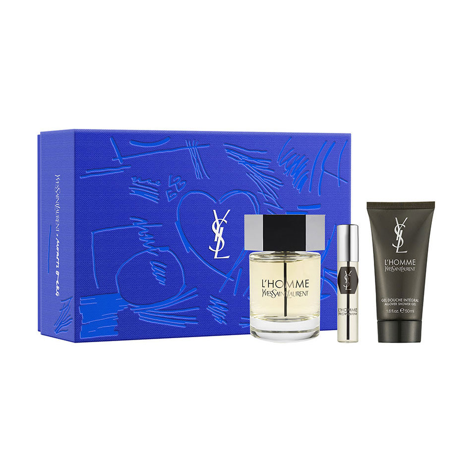 Парфумований набір чоловічий Yves Saint Laurent L'Homme (туалетна вода, 100 мл + гель для душу, 50 мл + туалетна вода, 10 мл)