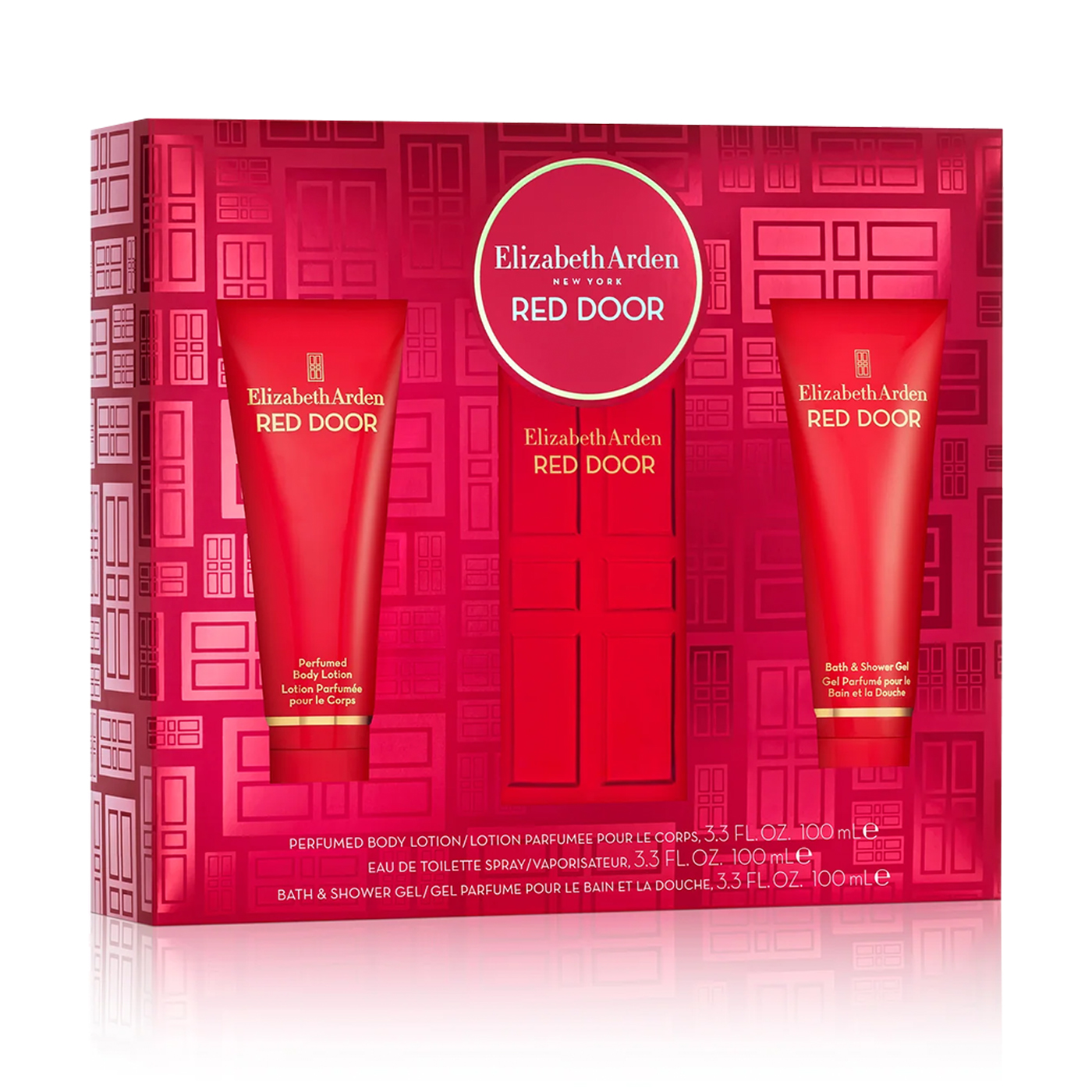 Парфумований набір Elizabeth Arden Red Door жіночий (туалетна вода, 100 мл + лосьйон для тіла, 100 мл + гель для душу, 100 мл)