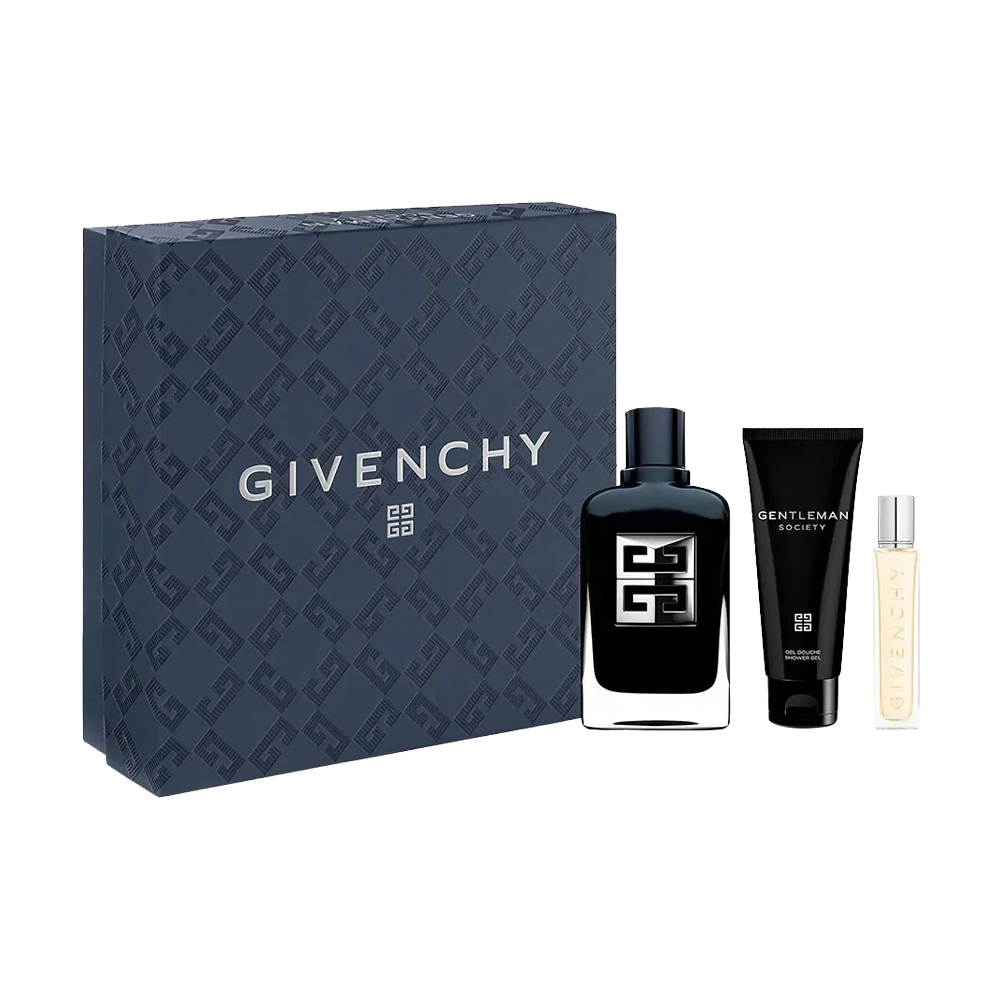 Парфумований набір Givenchy Gentleman Society чоловічий (парфумована вода, 100 мл + гель для душу, 75 мл + парфумована вода, 12.5 мл)