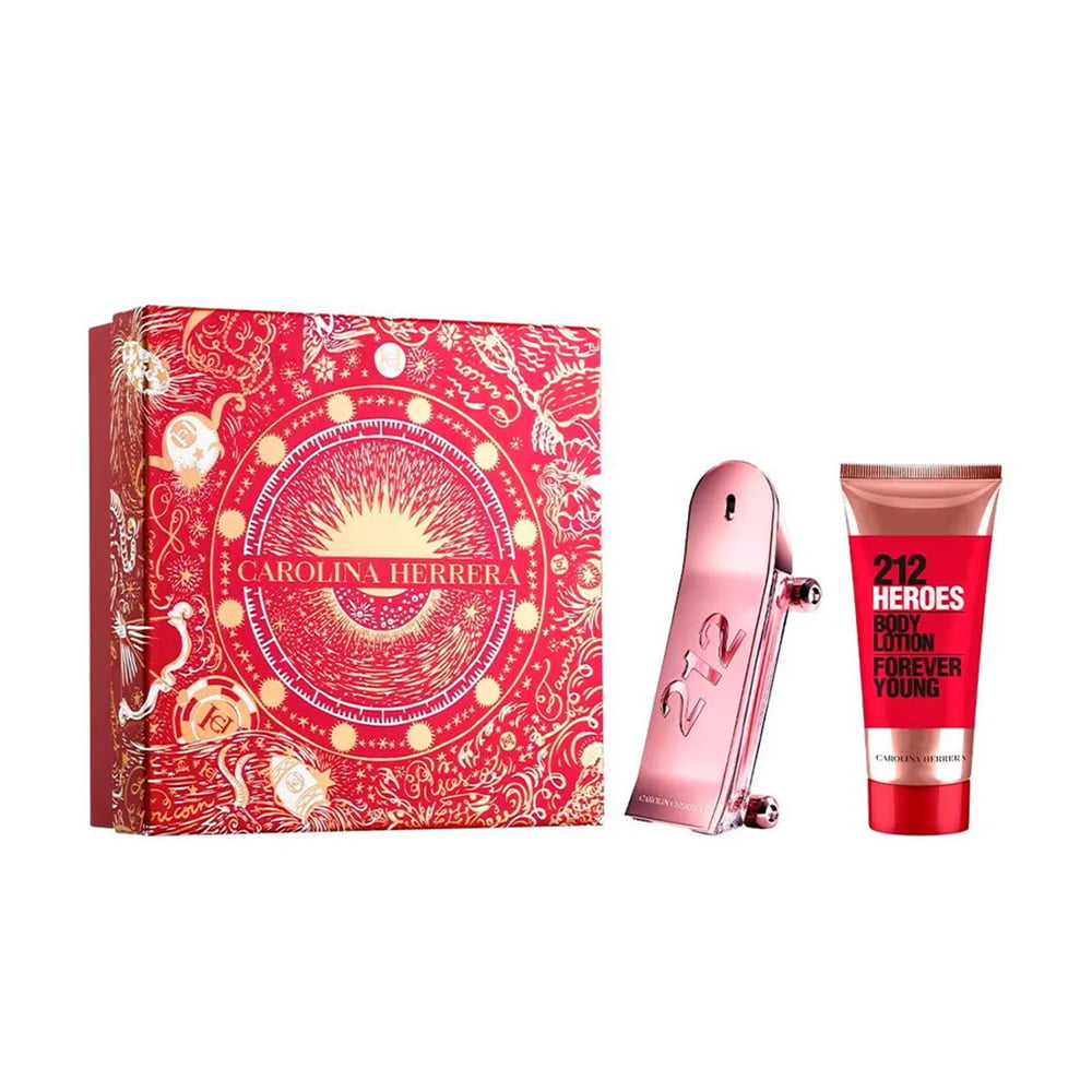 Парфумований набір жіночий Carolina Herrera 212 Heroes Forever Young (парфумована вода, 80 мл + крем для тіла, 100 мл)