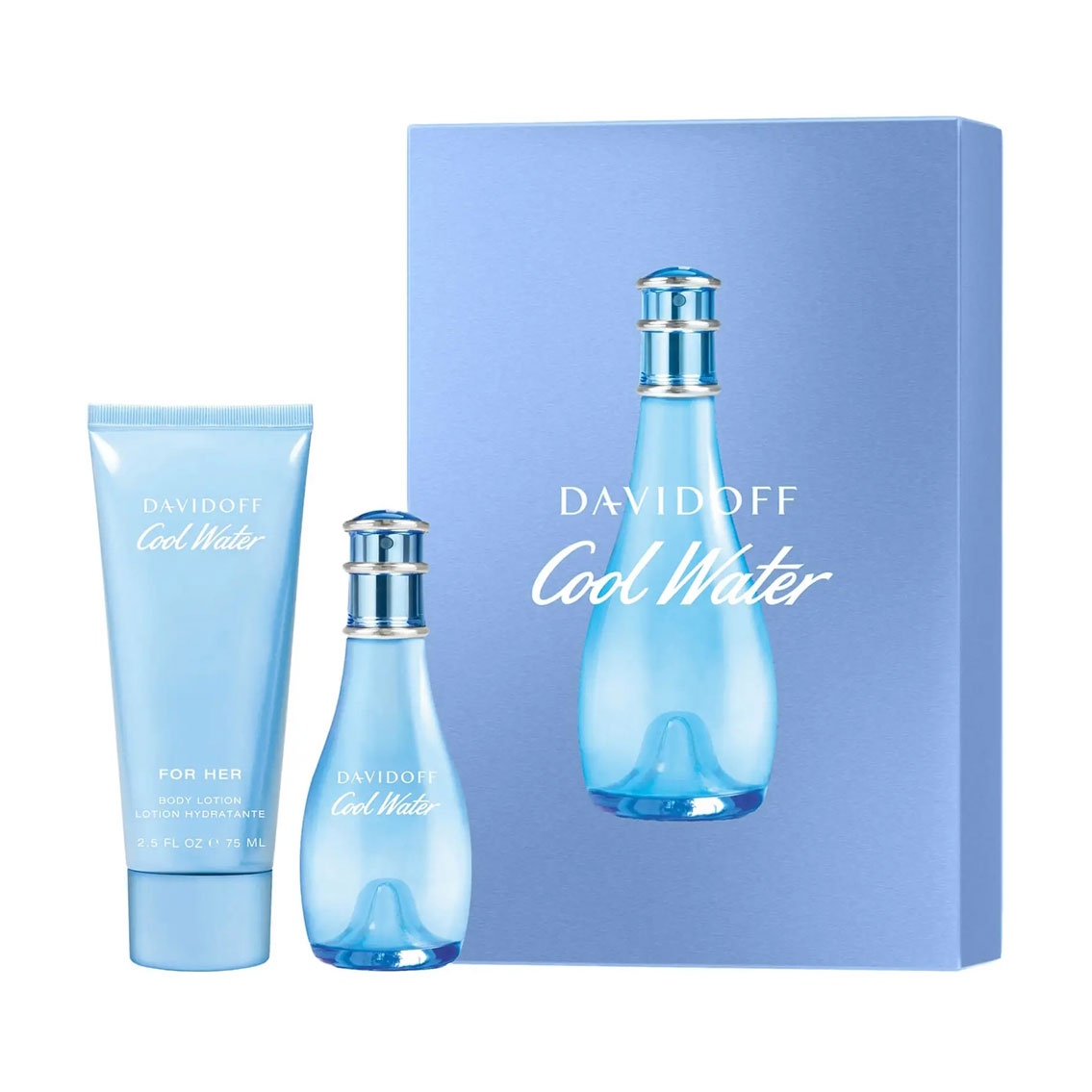 Парфумований набір жіночий Davidoff Cool Water Woman (туалетна вода, 30 мл + лосьйон для тіла, 75 мл)