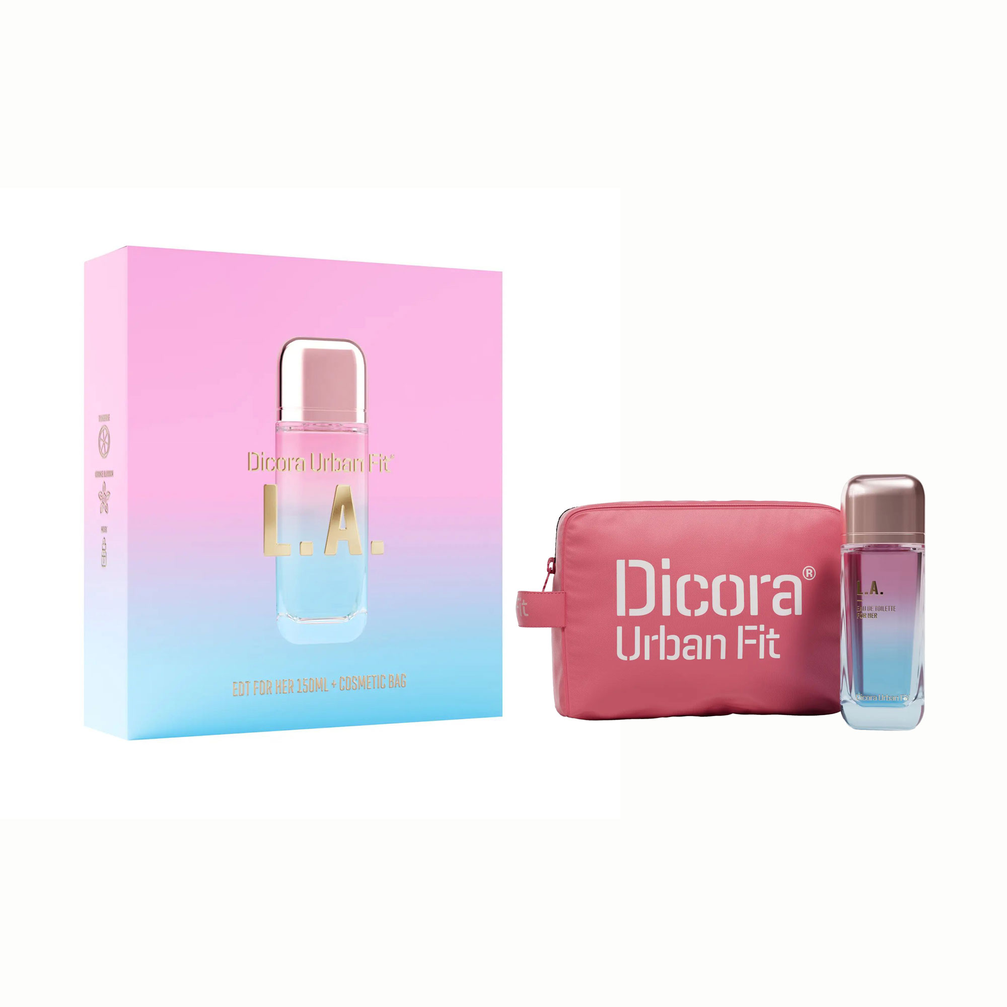 Парфумований набір жіночий Dicora Urban Fit L.A. (туалетна вода, 150 мл + косметичка)