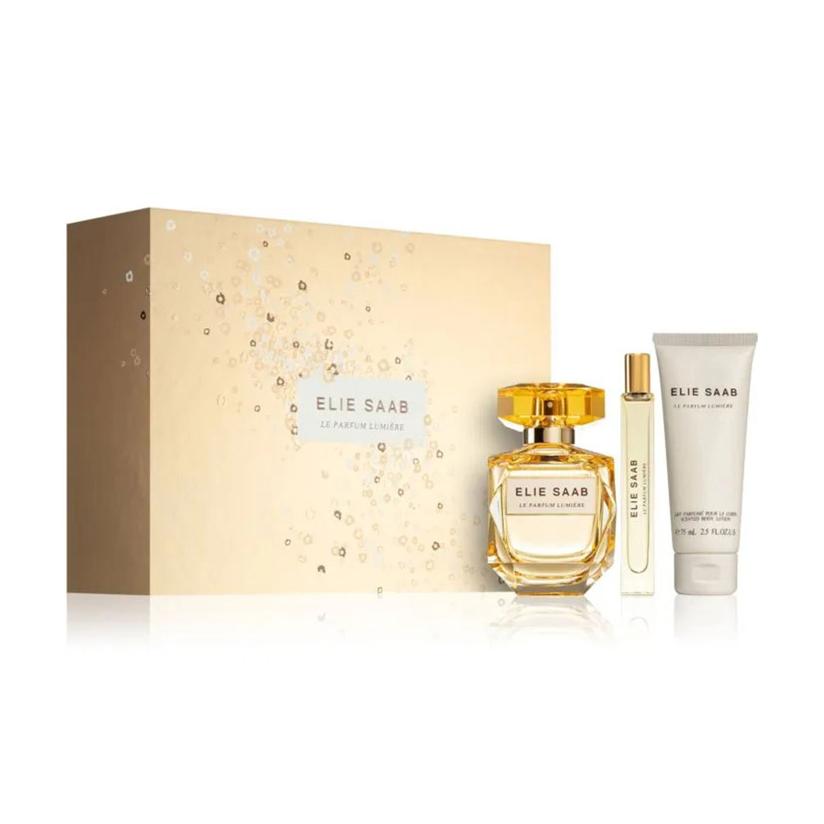 Парфумований набір жіночий Elie Saab Le Parfum Lumiere (парфумована вода, 90 мл + лосьйон для тіла, 75 мл + парфумована вода, 10 мл)