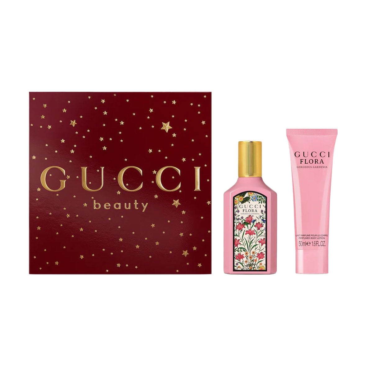 Парфумований набір жіночий Gucci Flora Gorgeous Gardenia (парфумована вода, 50 мл + лосьйон для тіла, 50 мл)