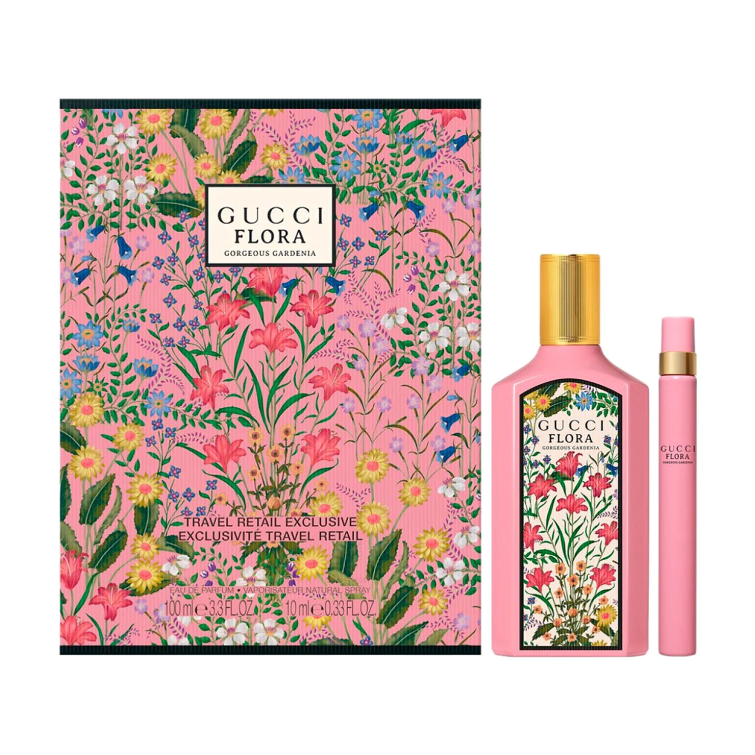 Парфумований набір жіночий Gucci Flora Gorgeous Gardenia (парфумована вода, 100 мл + парфумована вода, 10 мл)