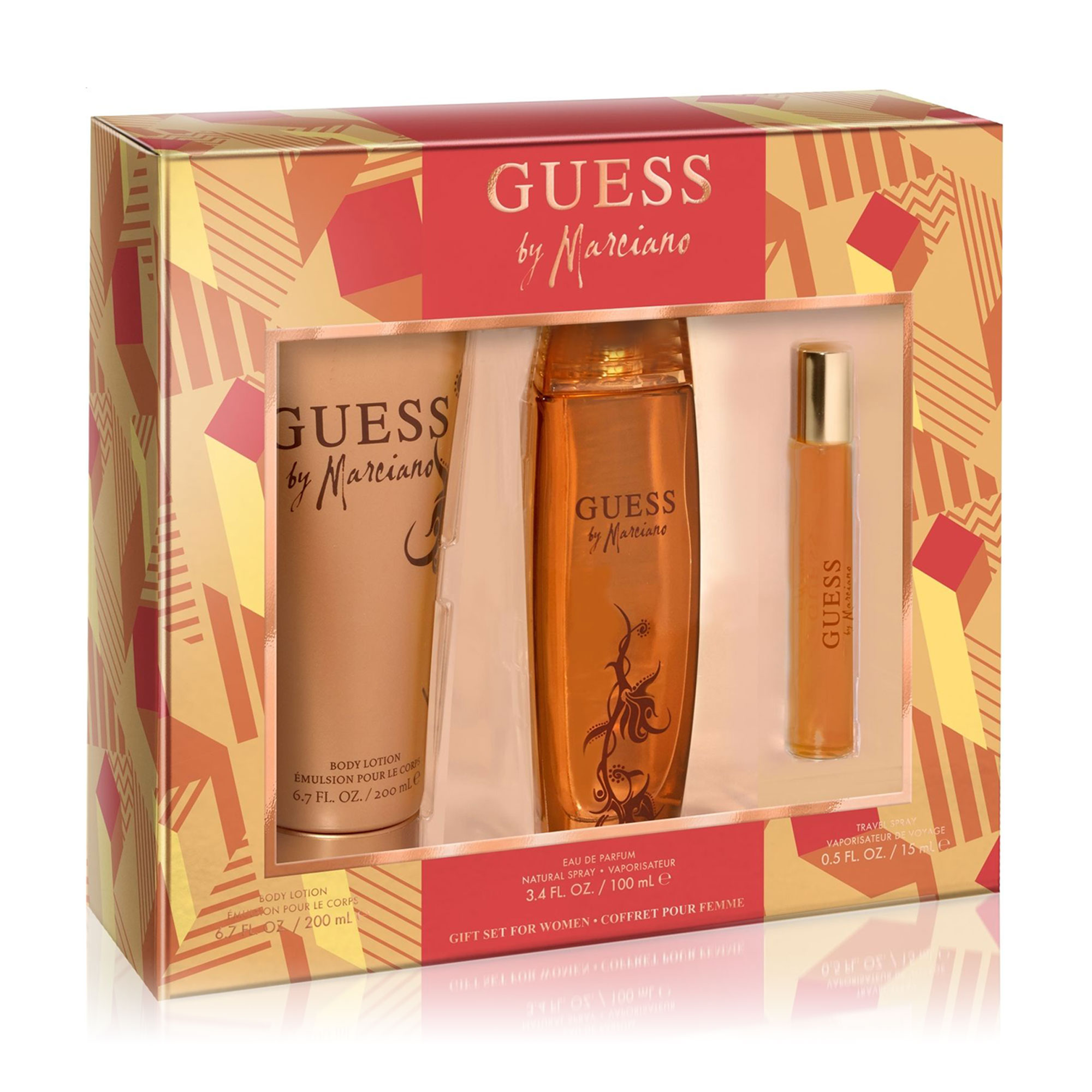 Парфумований набір жіночий Guess By Marciano (парфумована вода, 100 мл + лосьйон, 200 мл + парфумована вода, 15 мл)