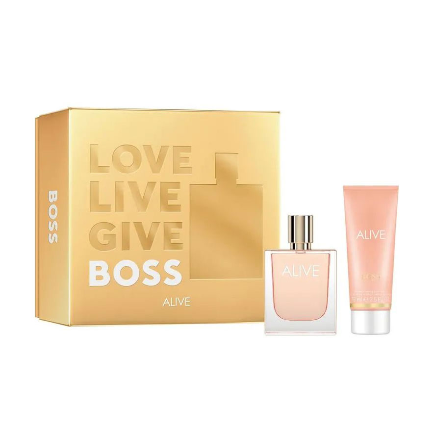 Парфумований набір жіночий Hugo Boss Boss Alive (парфумована вода, 50 мл + лосьйон для тіла, 75 мл)