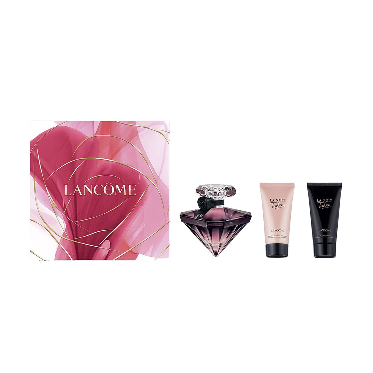 Парфумований набір жіночий Lancome La Nuit Tresor (парфумована вода, 50 мл + гель для душу, 50 мл + лосьйон для тіла, 50 мл)