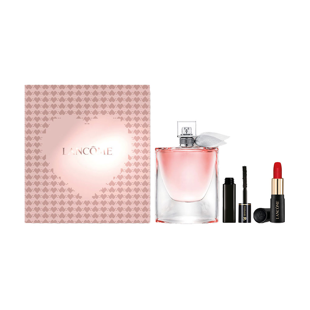 Парфумований набір жіночий Lancome Ladies La Vie Est Belle Gift Set (парфумована вода, 100 мл + помада для губ L'Absolue Rouge Matte 505, 3.4 г + туш для вій Hypnose, 2 мл)