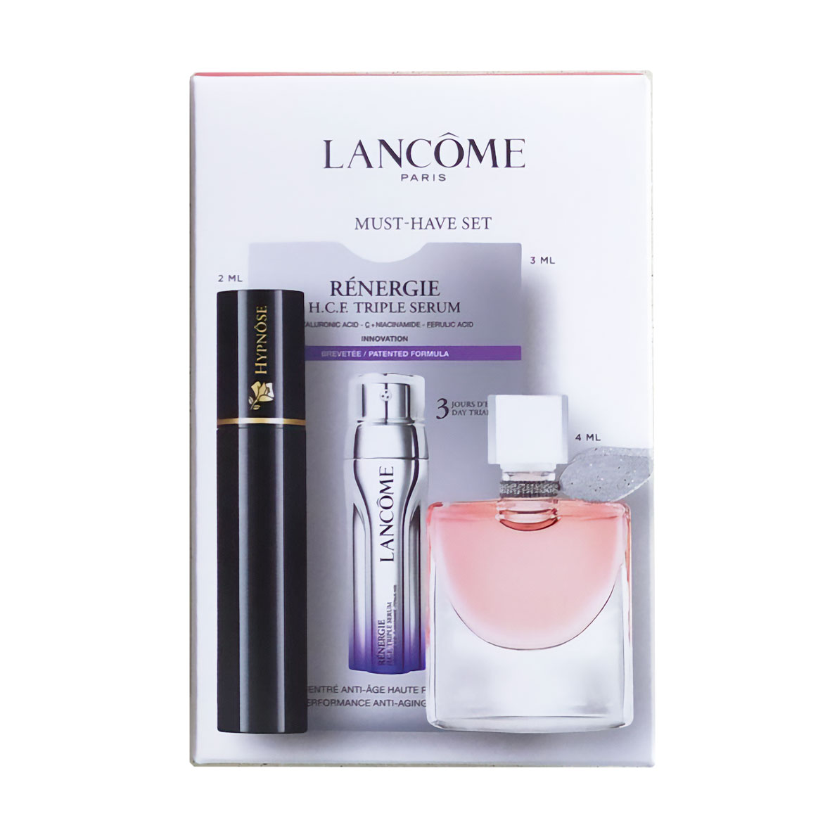 Парфумований набір жіночий Lancome Must-Have Set (парфумована вода, 4 мл + туш для вій, 2 мл + сироватка для обличчя, 3 мл)