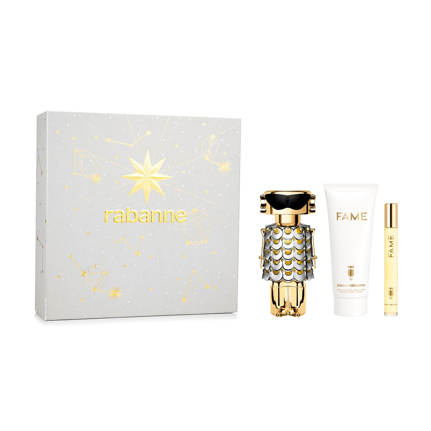 Парфумований набір жіночий Rabanne Fame Set (парфумована вода, 80 мл + лосьйон для тіла, 100 мл + парфумована вода, 10 мл)