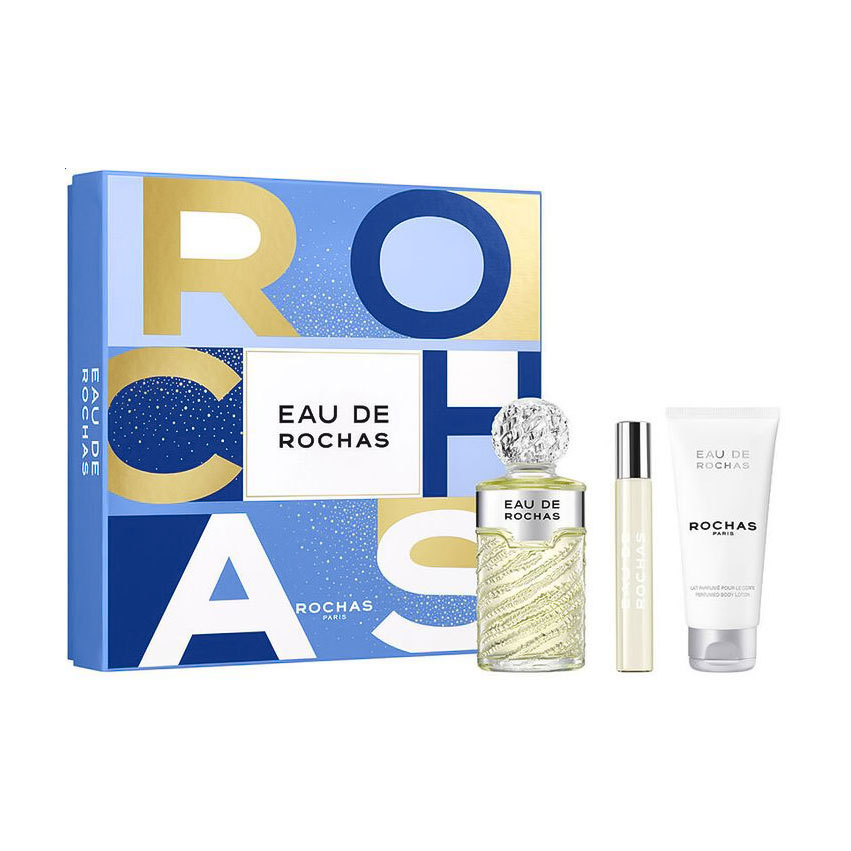 Парфумований набір жіночий Rochas Eau de Rochas (туалетна вода, 100 мл + лосьйон для тіла, 100 мл + туалетна вода, 20 мл)